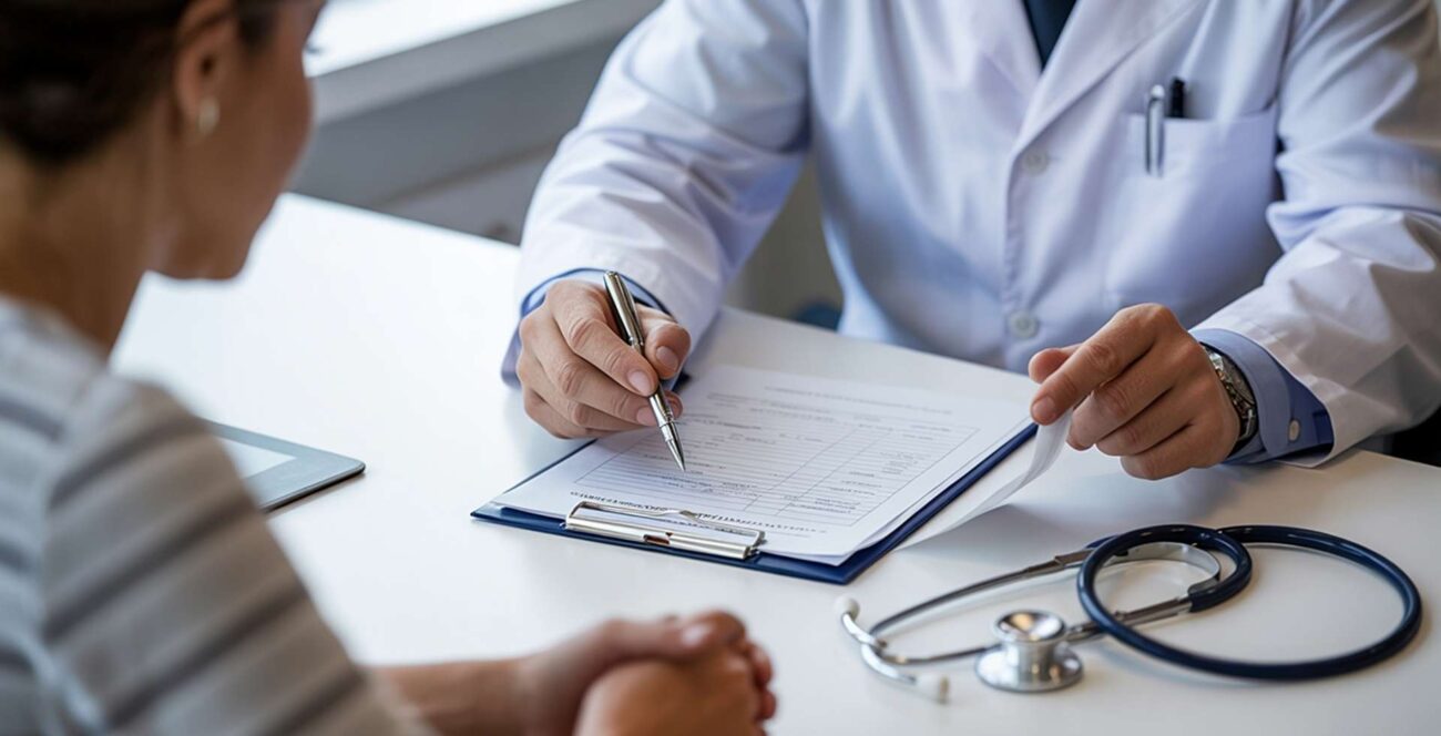 médico revisando paciente