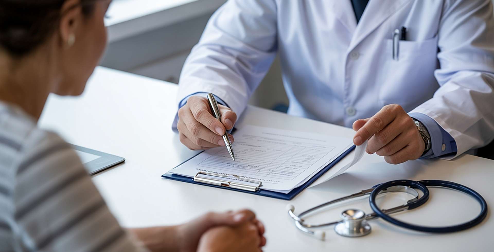 médico revisando paciente